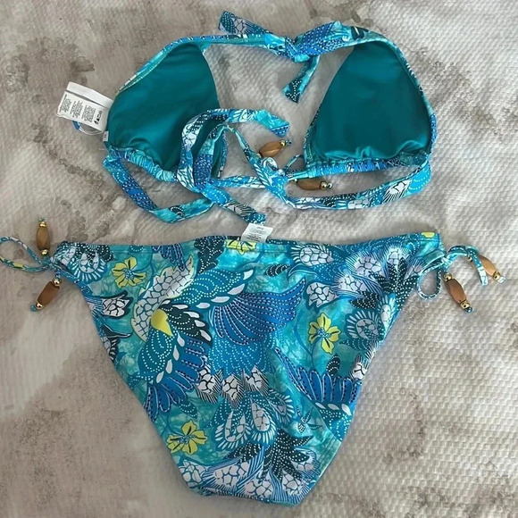 Bleu Rod Beattie Talk Sliding Triangle Bikini Top and Bikini Bottom - Picture 12 of 16